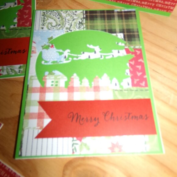 Set of 12 Handmade Merry Christmas Cutout Cards - Picture 3 of 4